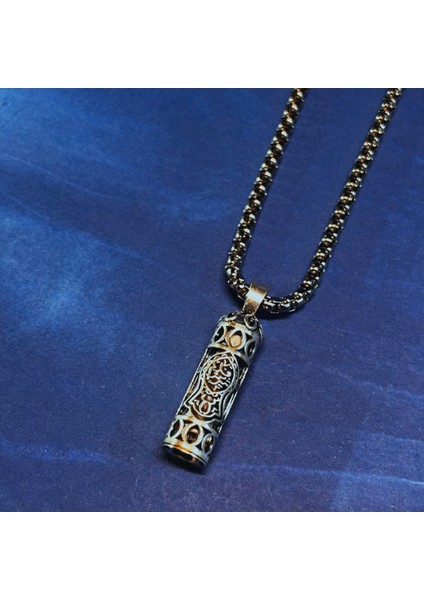 Dualı Cevşen El Işçiliği 925 Ayar Gümüş Erkek Kolye modelleri