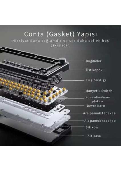 AK820 Max He Kablolu Mekanik Oyun Klavyesi, Rapid Trigger, Rgb Aydınlatma, Hall Effect fiyatları