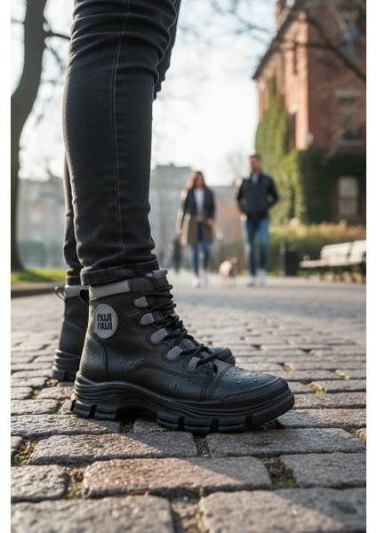 Conpax 5967 Siyah&füme Kadın Fermuarlı & Bağcıklı Bot fiyatları