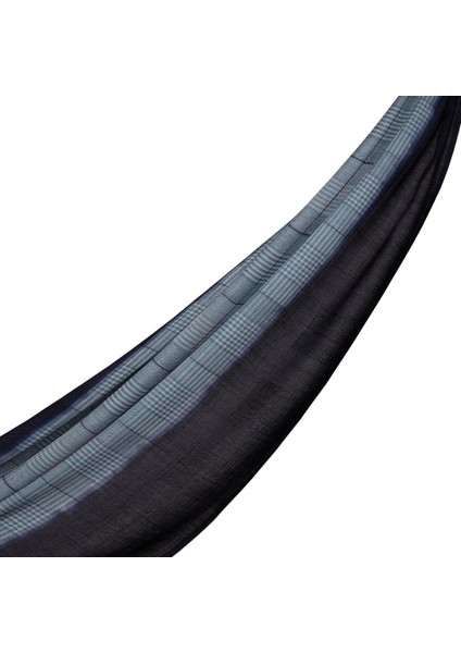 Ipekevi Ekose Desenli Yün Şal Mavi