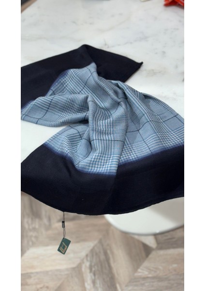 Ipekevi Ekose Desenli Yün Şal Mavi fırsatları