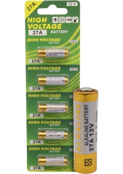 27A Pil 12V Alkalin 5 Adet