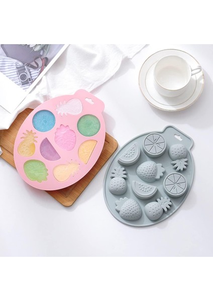 Silikon Meyve Figürleri Şeker Hamuru ve Jelibon Kalıbı 9 Lu fırsatları