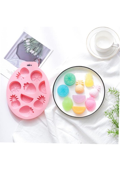 Silikon Meyve Figürleri Şeker Hamuru ve Jelibon Kalıbı 9 Lu indirimleri