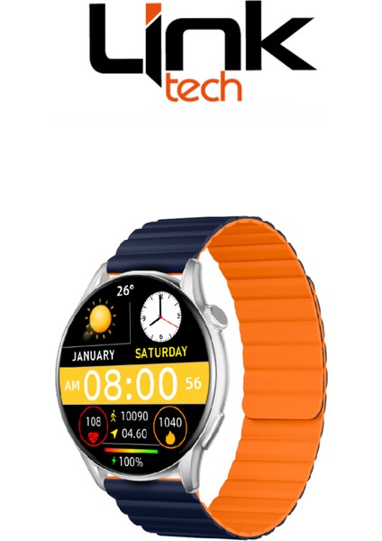 S104 Premium Lt Watch 46MM Süper Amoled IP68 Suya Dayanıklı Akıllı Saat (Kvk Türkiye Garantili)