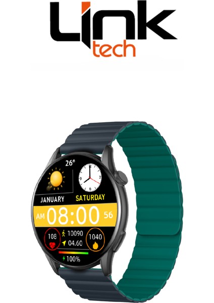 S104 Premium Lt Watch 46MM Süper Amoled IP68 Suya Dayanıklı Akıllı Saat (Kvk Türkiye Garantili)