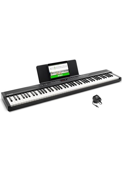 88 Tuşlu Klavye Piyano, 480 Ses, Hoparlör, USB Mıdı, Notalar Tablet Desteği, Güç Adaptörü ve Yeni Başlayanlar Için Piyano Dersleri