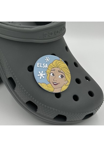 Terlik Süsü ve Aksesuarı , Çanta Süsü – Renkli Jibbitz Dev Boy 3D Kabartma Forzn Elsa Figür Aksesuar