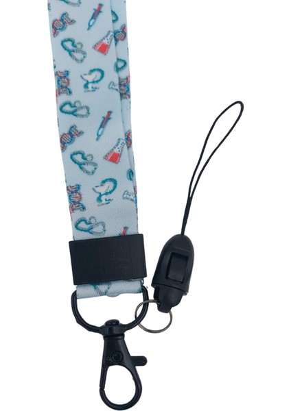Mavi Şırınga Stetoskop Kart Askısı Yaka Kartı Boyun Askı Ipi Telefon Askısı Yatay Dikey Kart Koruyucu fiyatları