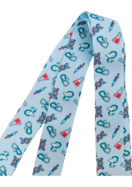 Mavi Şırınga Stetoskop Kart Askısı Yaka Kartı Boyun Askı Ipi Telefon Askısı Yatay Dikey Kart Koruyucu modelleri