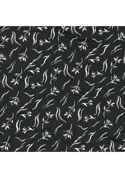 Simli Çiçek Desenli Likralı Viskon Penye Kumaş - 180 cm En fiyatları