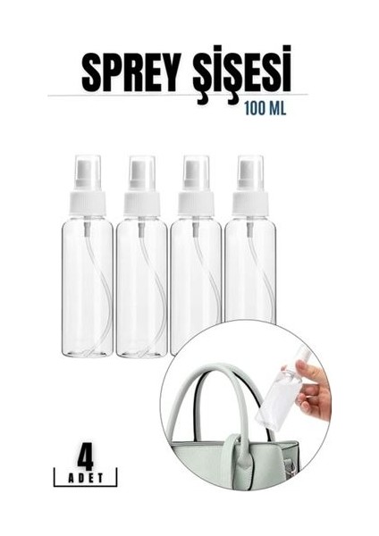 Püskürtücü Boş Sprey Şişe 100 ml 4 Adet