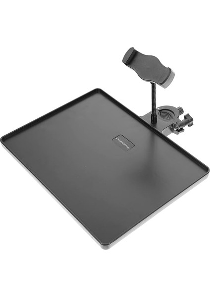 Cep Telefonu Tutucu Kıskaçlı Mikrofon Tepsisi Mikrofon Standı Raf Tepsisi Mikrofon Standı Aksesuarları Ses Kartı Tepsisi Mikrofon Standı Rafı Duruyor Kelepçe Tepsisi Black Metal