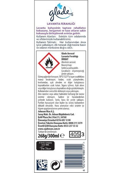 Aerosol Lavanta Ferahlığı Oda Kokusu 300 ml (1 x 300 Ml) fiyatları