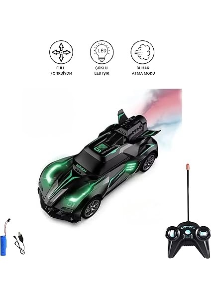 Uzaktan Kumandalı Şarjlı Duman Çıkartan Işıklı Araba Buhar Çıkartan Drift Atan Araba fiyatları