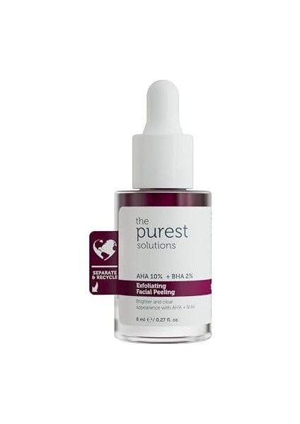 The Purest Solutions Aha & Bha Canlandırıcı ve Cilt Tonu Eşitleyici Kırmızı Peeling Cilt Serumu, Seyahat Boy 8 ml fiyatları
