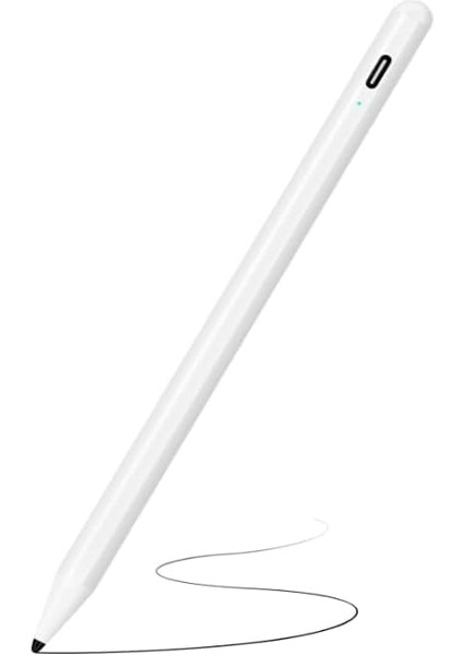 Kalemi iPad Uyumlu – Stylus Kalem, Avuç Içi Reddetme & Eğim Özelliği, Hassas Yazım, 2 Yedek Uç Dahil, iPad Pro/ipad Mini/ipad Air