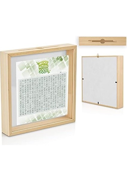 Amaçlı Ahşap Hedef Kutusu - Akrilik Ön Yüzey, Çıkarma, 3 Hedef, Duvara Asılabilir ve Masaüstü Kullanım fiyatları