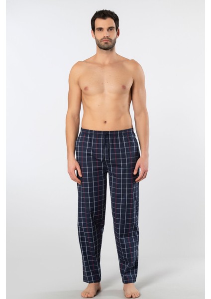 Erkek Dokuma Pijama Tek Alt 2240/LACIVERT 7