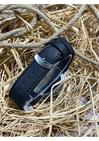 Klasik Spor Erkek Kol Saati Çelik Kasa Deri Kordon Hediyelik Siyah Özel Kutulu fiyatları