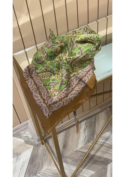 Ipekevi Mezopotamya Model 03 Desenli Tensel Eşarp Çam Kokusu