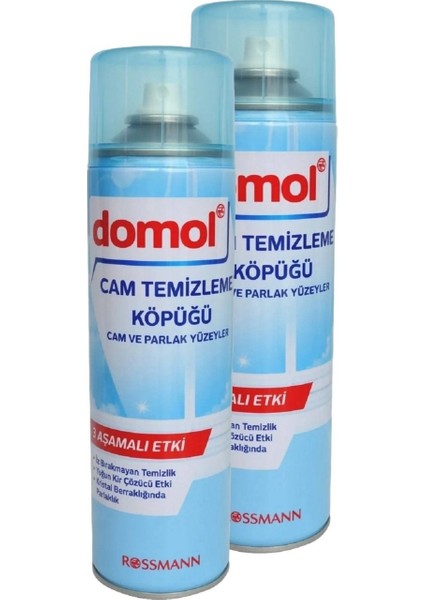 Cam Temizleme Köpüğü 500 ml - Cam ve Parlak Yüzeyler Için Lekesiz Temizlik (2 Adet )