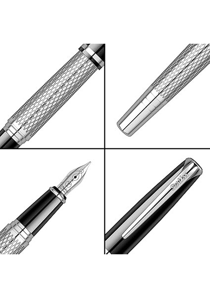 Pera 477 Dolma Kalem Siyah Krom modelleri