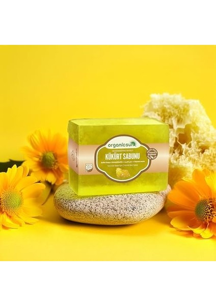 Organicsun 2'li Set Doğal Ardıç Katranı Sabunu ve Kükürt Sabunu Kaşıntı Karşıtı Sabun Seti