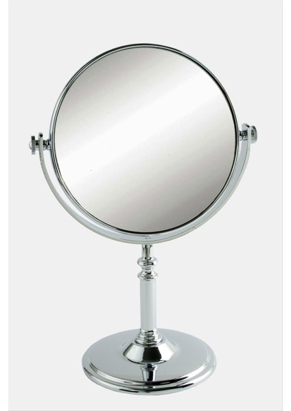 Yuvarlak Gümüş Renkli Masa Aynası 27 cm (3815)