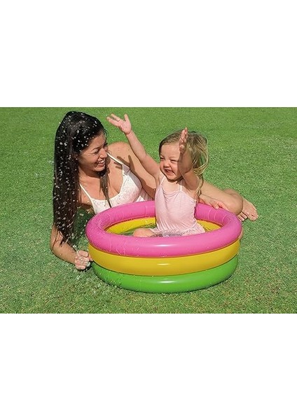 57107 Renkli Şişme Taban 3 Bölme Havuz 61 Cm, Su Sporları, Plaj Malzemesi, Şişme Ürün, Yüzme Aksesuarı, Kamp, Dalış, Güvenlik modelleri