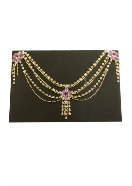 Çiçek Şerit Taşlı Alınlık