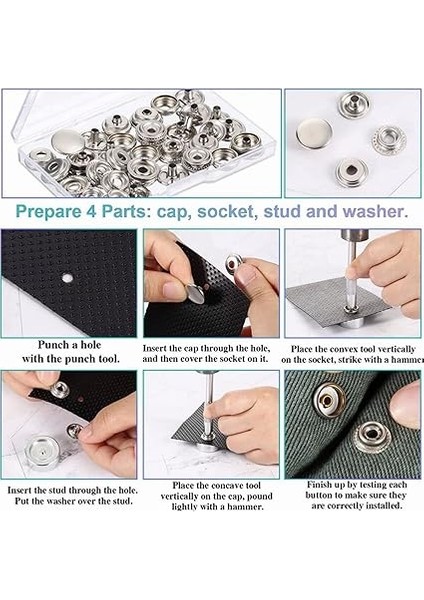 200 Adet Metal Çıtçıt Düğme, 15 Mm, Bakır Çıtçıt Düğme Seti, 2 Adet Ayar Aleti, Çanta, Kot, Kıyafet, Kumaş, Deri El Işi Için (50 Set) fırsatları