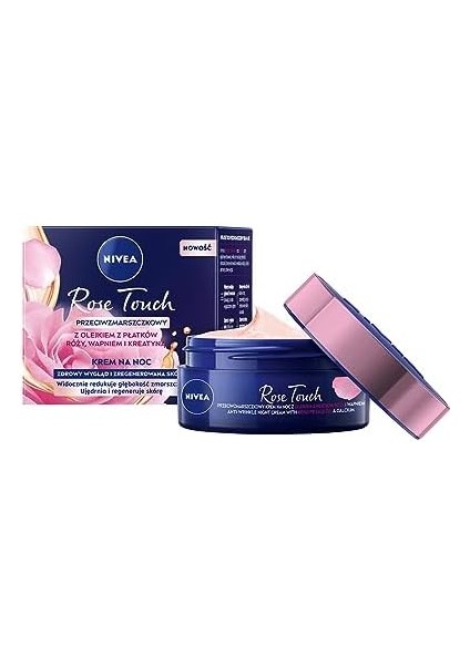 Nıvea Aqua Rose Kırışıklık Karşıtı Gece Yüz Bakım Kremi 50ML, Kalsiyum, Ince Çizgi Görünümü, Sıkı Cilt modelleri