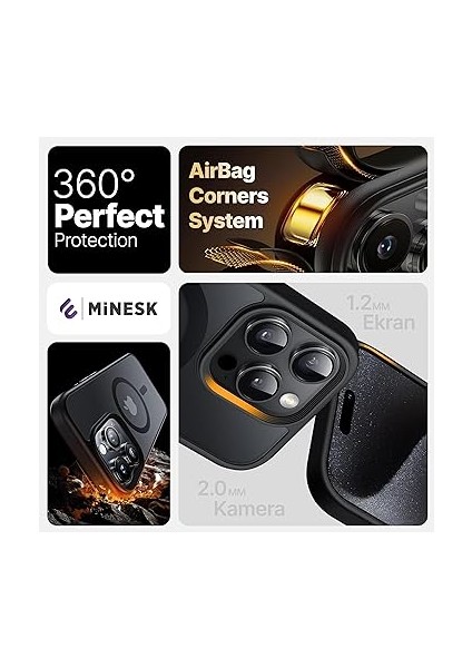 iPhone 16 Pro Için Magsafe ile Uyumlu Fusion Mat Serisi Kaliteli Orijinal Versiyon Kılıf Metal Tuş Takımı ve Ultra Güçlü Gerçek Mıknatıslar Şık Tasarım Kılıf (Siyah, 16 Pro) fırsatları