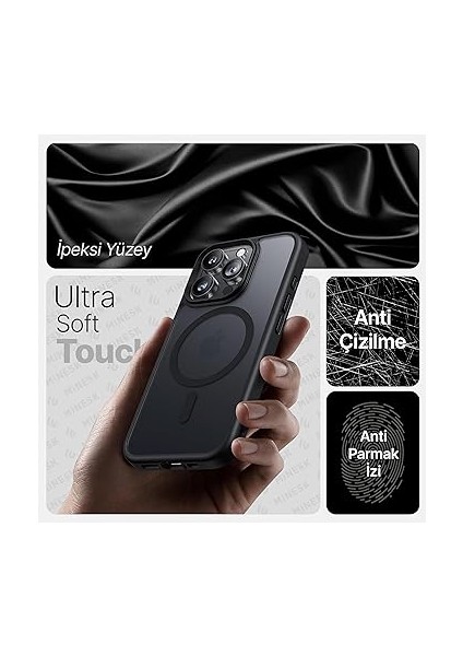 iPhone 16 Pro Için Magsafe ile Uyumlu Fusion Mat Serisi Kaliteli Orijinal Versiyon Kılıf Metal Tuş Takımı ve Ultra Güçlü Gerçek Mıknatıslar Şık Tasarım Kılıf (Siyah, 16 Pro) indirimleri