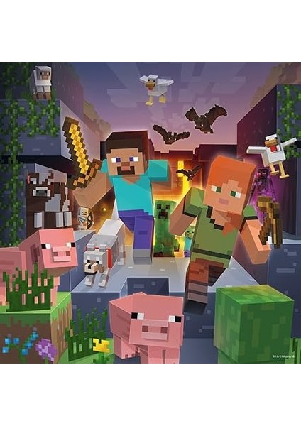 3X49 Parça Puzzle Minecraft 056217 fırsatları