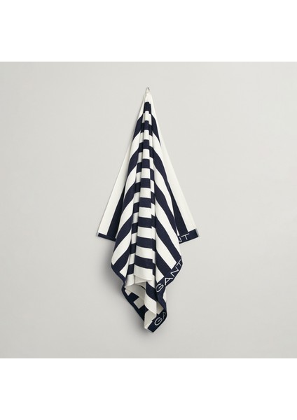 Unisex Lacivert Çizgili Havlu
