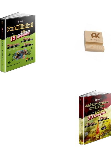 Aydın Lgs 8. Sınıf Fen Bilimleri (15LI) ve Inkılap Tarihi (20LI) Denemeleri + Telefon Standı