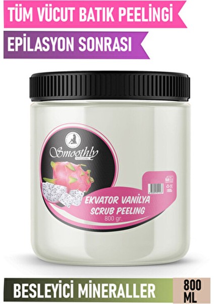 Ekvator Vanilya Aromalı El Ayak ve Vücut Bakım Peelingi 800 gr Canlandırıcı Etki