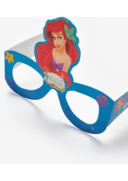 Mavi Deniz Kızı Temalı Çocuk Parti Gözlüğü Set