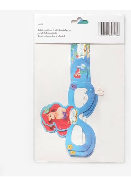 Mavi Deniz Kızı Temalı Çocuk Parti Gözlüğü Set modelleri