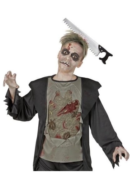 Kafaya Saplanmış Halloween Kanlı Testere Şaka Tacı fırsatları