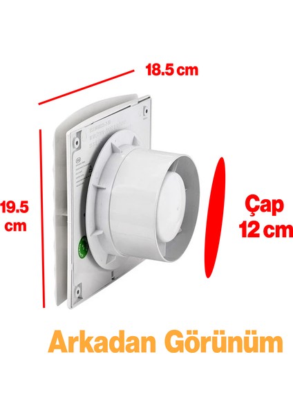 Süper Sessiz 12 W Kapaklı Düz Banyo Wc Aspiratör Fanı 120 mm Duvar Tipi Tuvalet Hava Havalandırma fırsatları