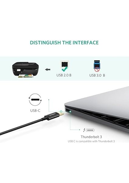 USB Type-C To USB B Yazıcı Kablosu 2 Metre Siyah fırsatları