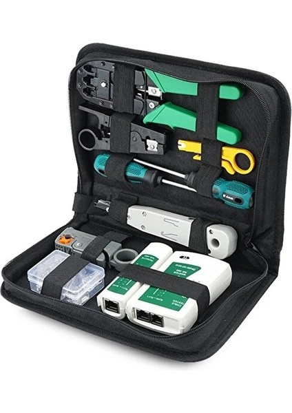 Ağ Kablosu Test Cihazı Alet Seti - Beyaz Tianzerun (Yurt Dışından)