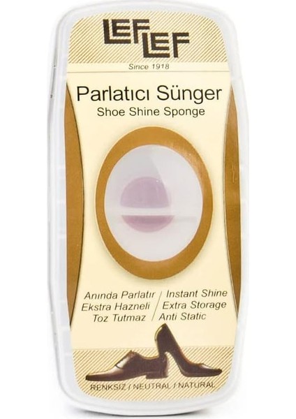 Leflef Depolu Cilalı Sünger 10 ml (Naturel)