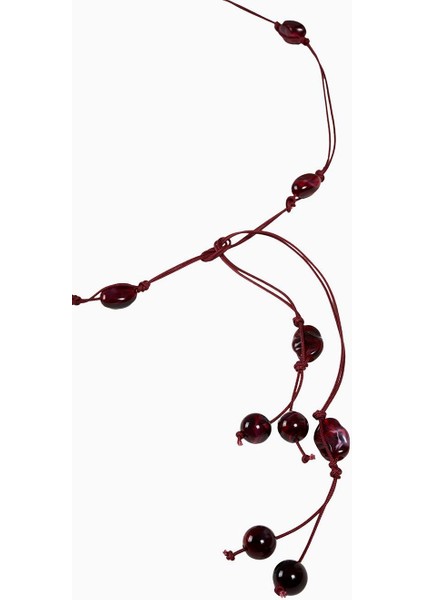 Boho Boncuk Örgülü Kemer Bordo fiyatları