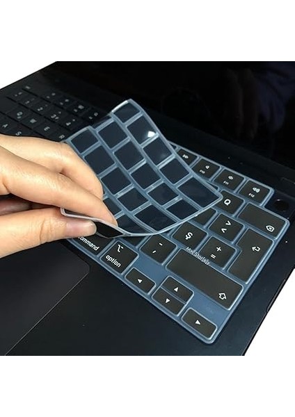F Klavye Macbook Air-Pro M1-M2-M3 Daktilotip (Touchbarsız) A2681 A3113 A2941 A3114 A2442 A2779 A2992 A2918 A2485 A2780 A2991 ile Uyumlu Siyah fırsatları