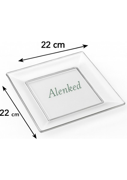 Mika Şeffaf Kare Tabak 10 Adet indirimleri