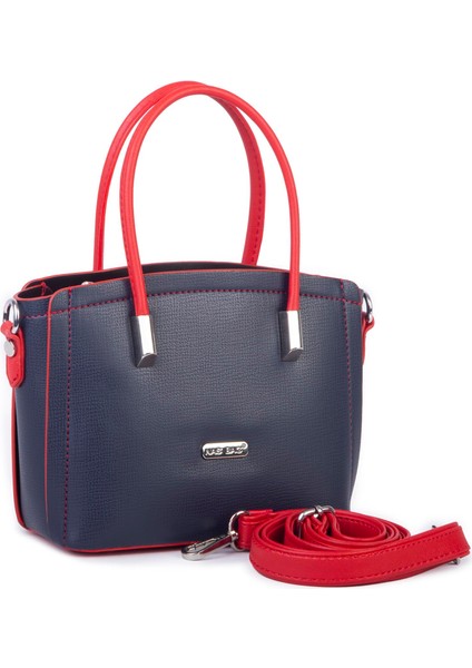 Kadın Mini El ve Çapraz Çanta Lacivert Kırmızı modelleri